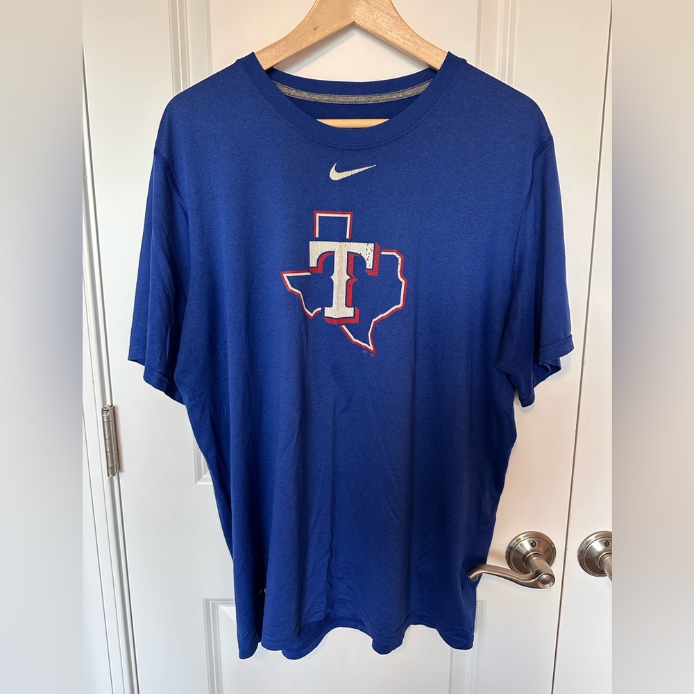 Nike Dri-FIT Texas Rangers Royal Blue Tee, Men’s XL